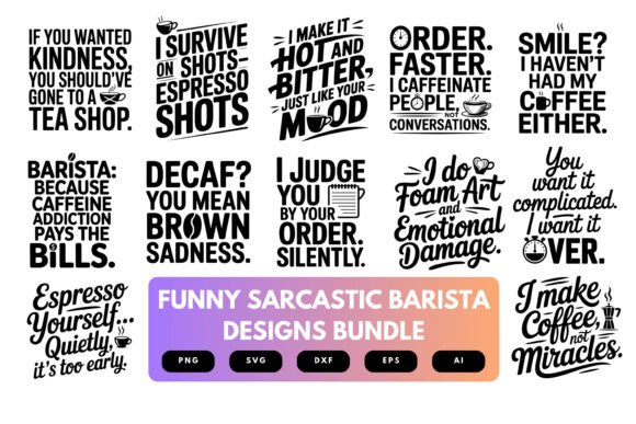 Coffee Chaos Meets Embroidery Craft: A Designer’s Take on the Barista SVG Bundle